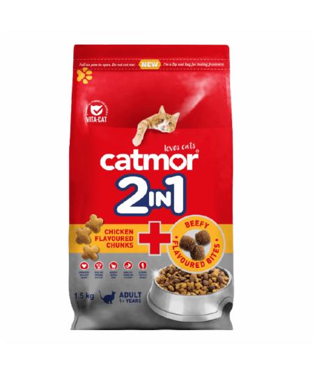 CATMOR 2in1 Chicken + Beefy Flavoured Bites