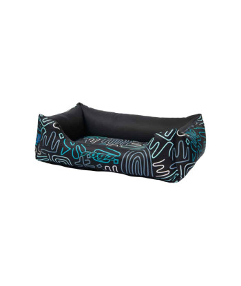 GRAPHIX WALLED RECTANGULAR BED RANGE -  Small - Blue & Black