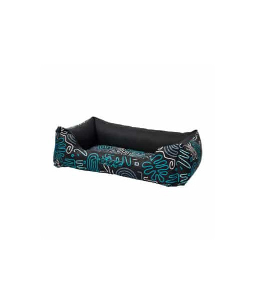 GRAPHIX WALLED RECTANGULAR BED RANGE -  Large - Blue & Black