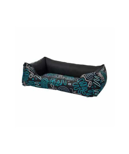 GRAPHIX WALLED RECTANGULAR  BED RANGE -  Extra Large  - Blue & Black