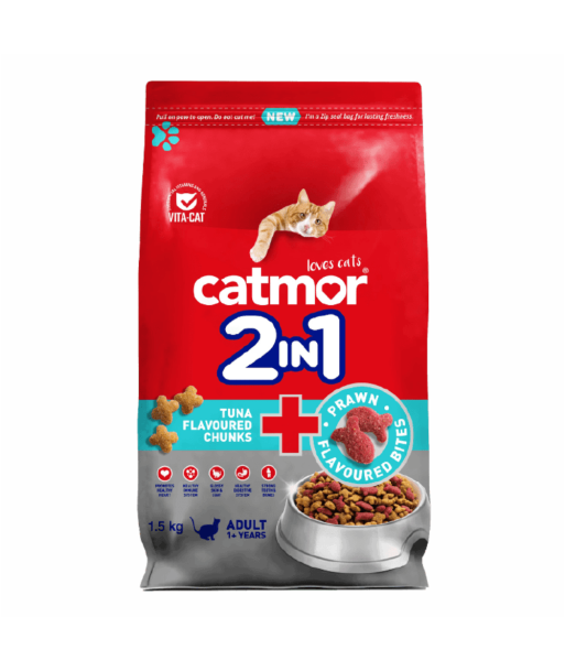 CATMOR 2in1 Tuna + Prawn Flavoured Bites